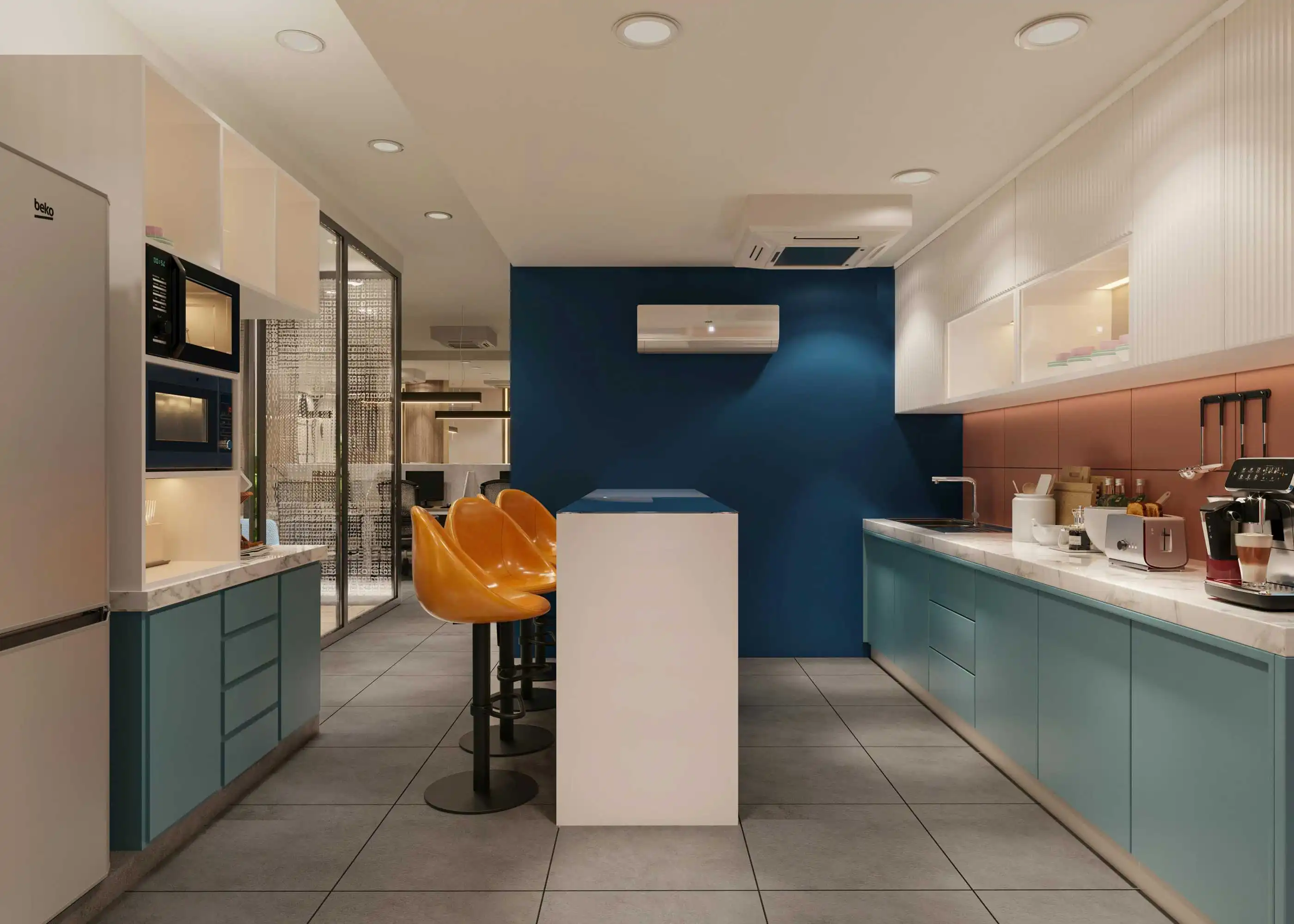 Corporate cafeteria interior design in Hyderabad