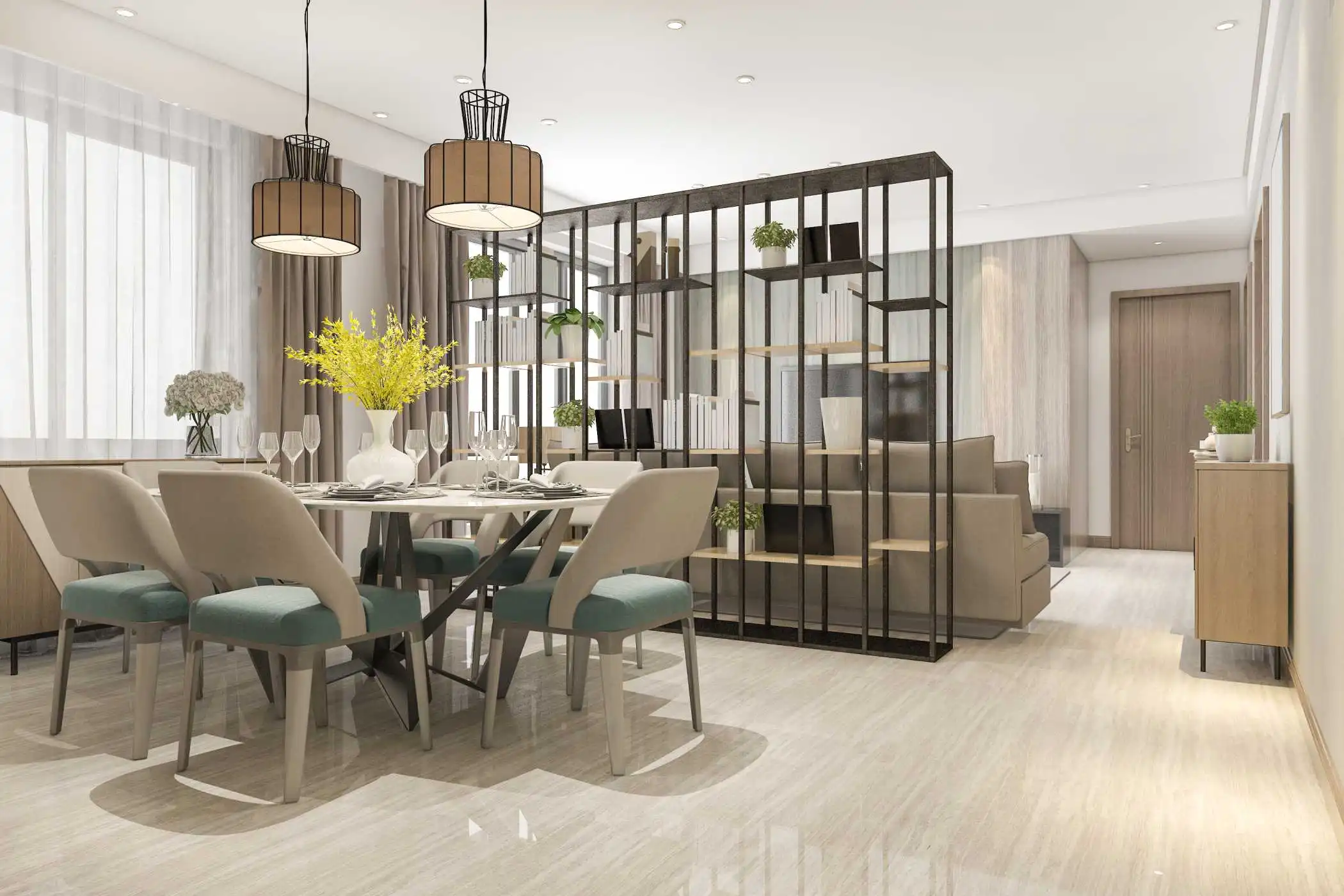 Elegant dining area interior design
