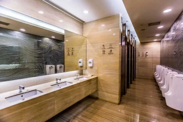 Restaurant wash area interior design in Hyderabad