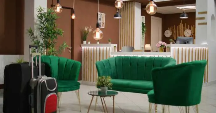 Hotel waiting lounge interior design in Hyderabad